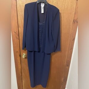 Elegant Navy Blue Dress Suit